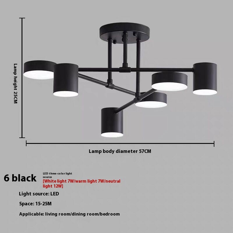 Modern Bedroom Ceiling Lamp | Iron Lighting