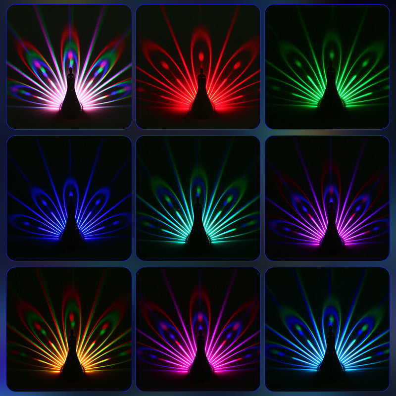 Peacocks Wall Lamp - Colorful 3D Lighting | Honeybee77