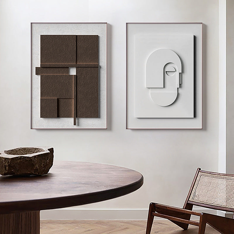 3D Abstract Geometric Morandi Hanging Painting | Honeybee77