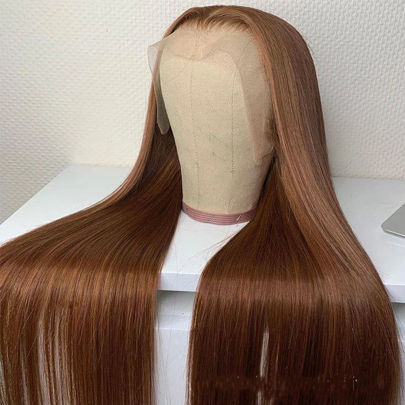 Brown Color Human Hair Wig – 100% Natural | Honeybee77