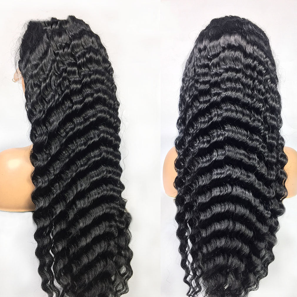 Deep Wave Human Hair Lace Frontal Wigs | Honeybee77